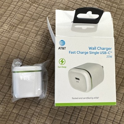AT&T Single Port 20W Power Delivery Wall Block (USB-C) - White Wall Charger