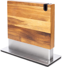 Ceppo Portacoltelli Magnetico Con Affilatore Integrato – Portacoltelli in Legno 