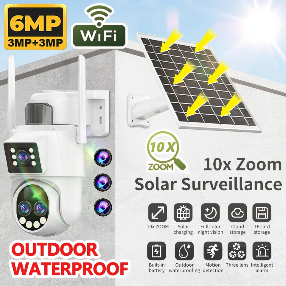 Cámara De Seguridad Solar Inalambricas Para Exterior Con Visión Nocturna 32GCard Foto 2 de 4