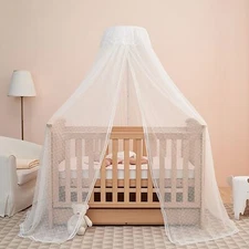 Baby Bed Canopy With Adjustable Clipon Stand Baby Crib Cot Net Tent Hanging Dome