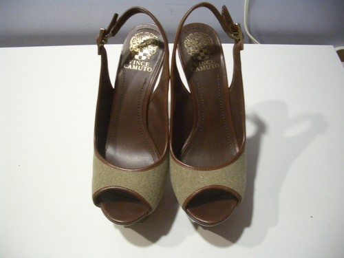 VINCE CAMUTO VC STEM MODEL NATURAL COMBO RESORT CANVS/ORLOV SHOES SZ 7 M - Picture 2 of 12