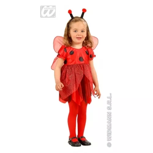 CARNEVALE COSTUME VESTITO COCCINELLA BAMBINA 2/3 ANNI - 24/36 MESI