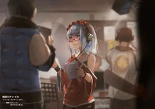 Anime hitsugi no chaika 2d small boobs girls short hair Play Gaming Mat Desk