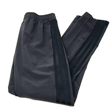 New Adidas Boys M Trio Woven pants tapered leg Black Tone on Tone Stripe soccer