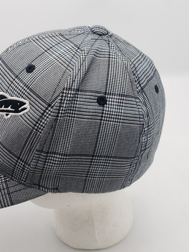unique flex-fit checkered gray hat fishing fish Embroidered SMALL-MEDIUM - Picture 6 of 13
