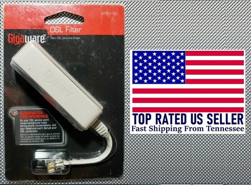 Gigaware 2-Line DSL Filter Item # 279-110 Radio Shack - 第 1/3 張圖片