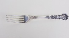 Sterling Silver Gorham Buttercup Dinner Fork Flatware Monogram M Patent 1900