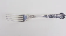 Sterling Silver Gorham Buttercup Dinner Fork Flatware Monogram M Patent 1900