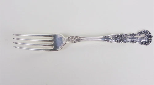 Sterling Silver Gorham Buttercup Dinner Fork Flatware Monogram M Patent 1900