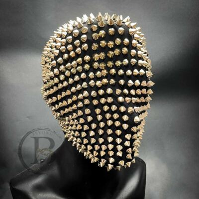 Spike Mask Studded Full Face Masks Masquerade Mask Gold Spikes Haute Couture