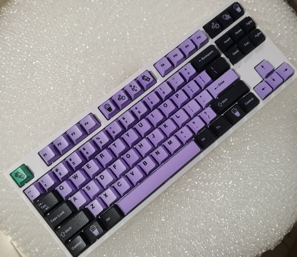 Taro Purple Black Thene Keycap Set For Mechanical Keyboard