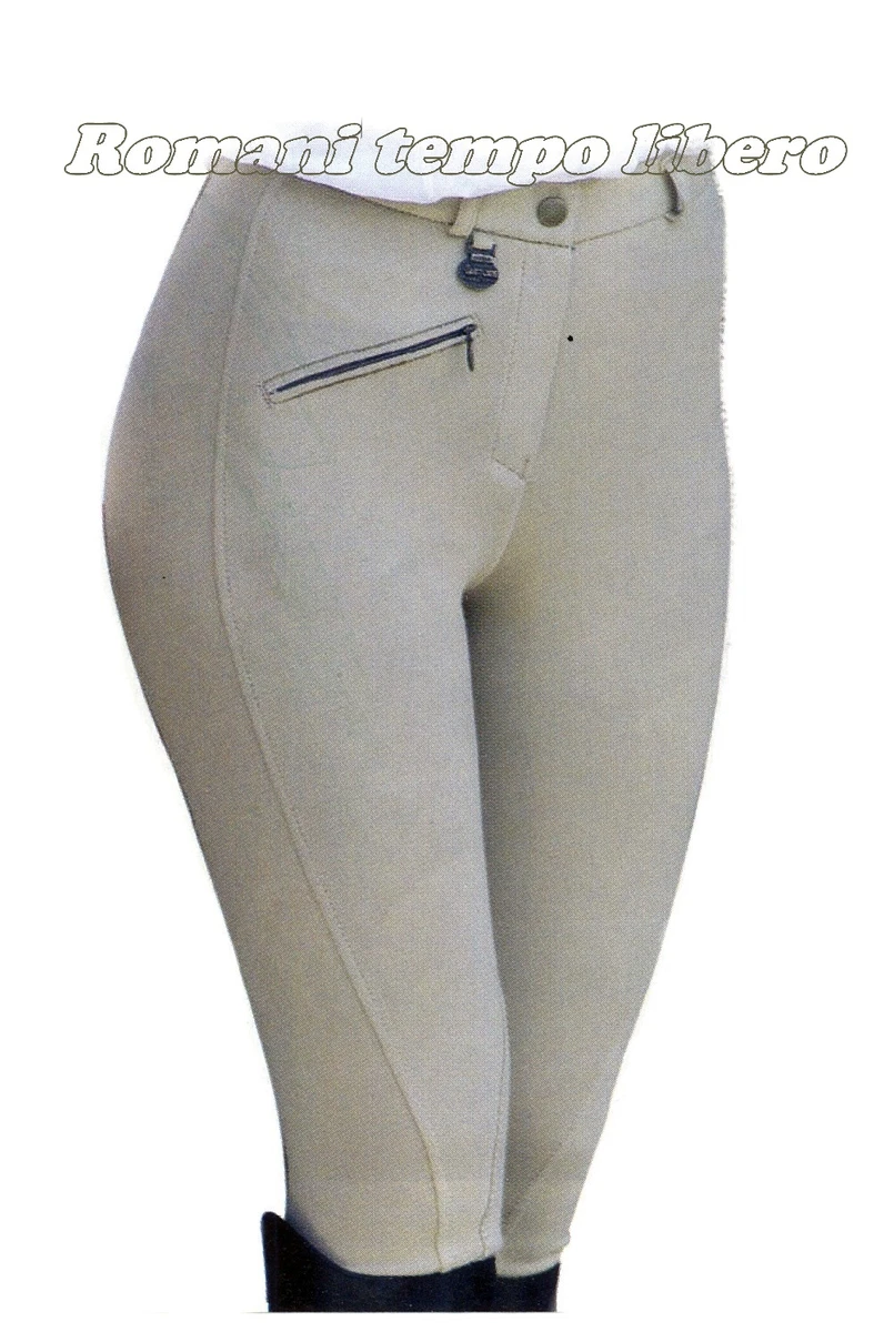 Culotte D’équitation Horze Femme 2XL – Grise, écusson Genou, Stretch
