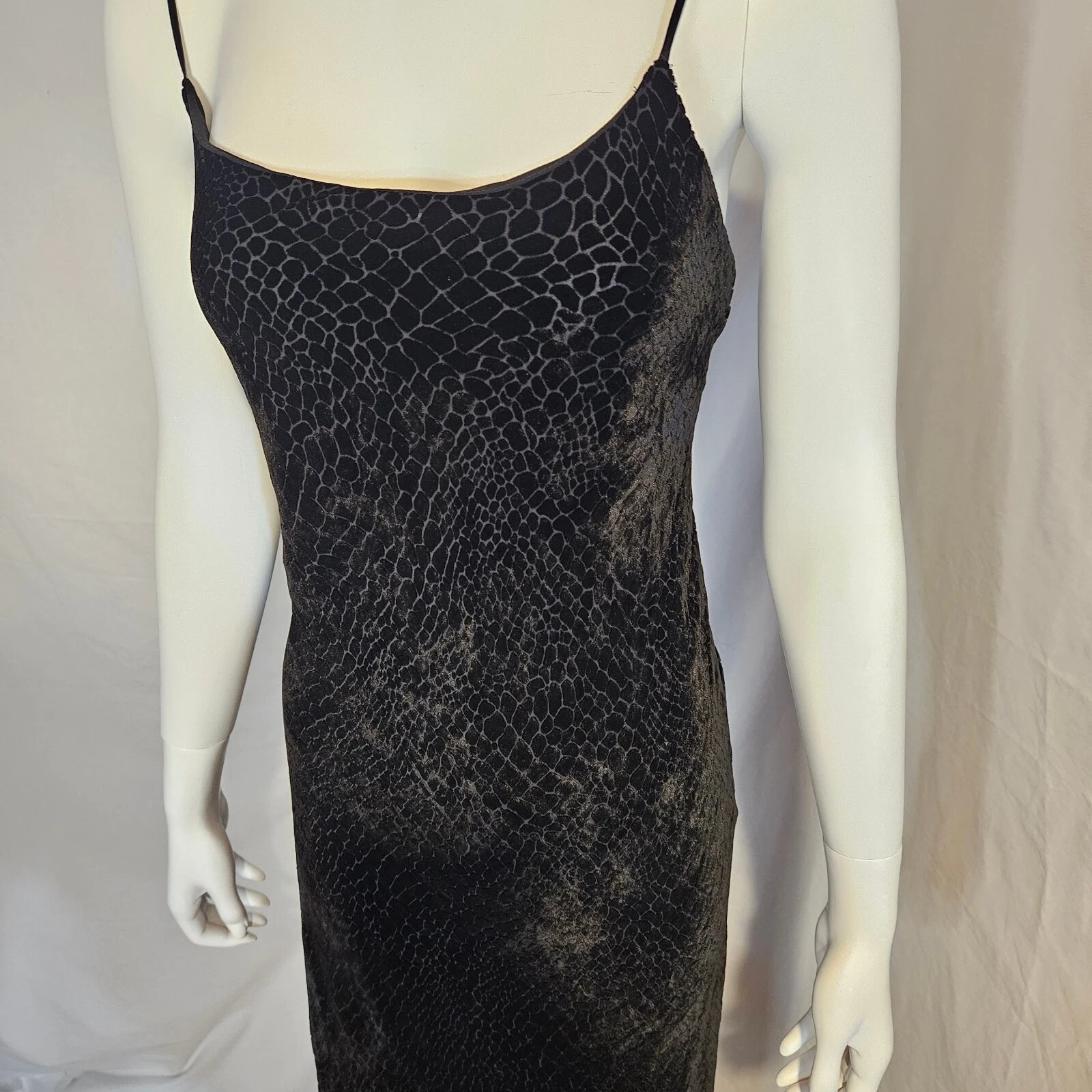 UNDERCOVER Maxi abito da notte Victoria's Secret Slip Miscela Seta Maxi Abito Grande Velluto Rettile
