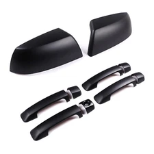 Fits 2007-21 Toyota Tundra Matte Black Side view Mirror & Door Handle Cover Set