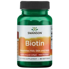 Swanson Premium Super Strength Biotin Softgels- 10-000 mcg- 60 Ct