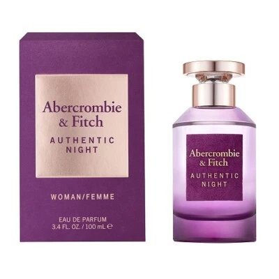 ABERCROMBIE & FITCH AUTHENTIC NIGHT POUR FEMME 100ML EDP SPRAY NEUF & SCELLÉ - Photo 1/4