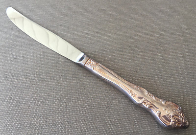 1 Modern Hollow Dinner Knife International Silverplate Orleans 1964 Deep Silver