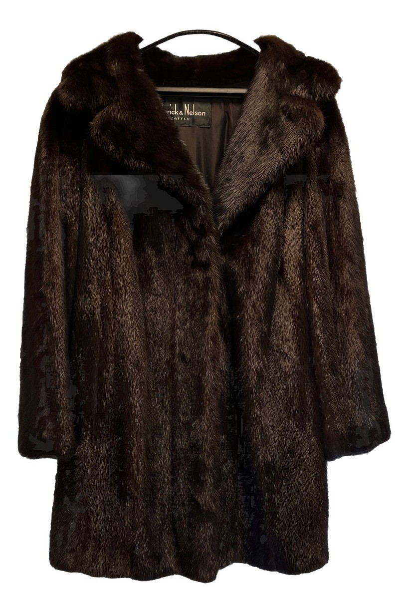 【HI FI FNK】Cult Wool Single Coat Like New Vintage Frederick & Nelson Seattle Black Mink Coat