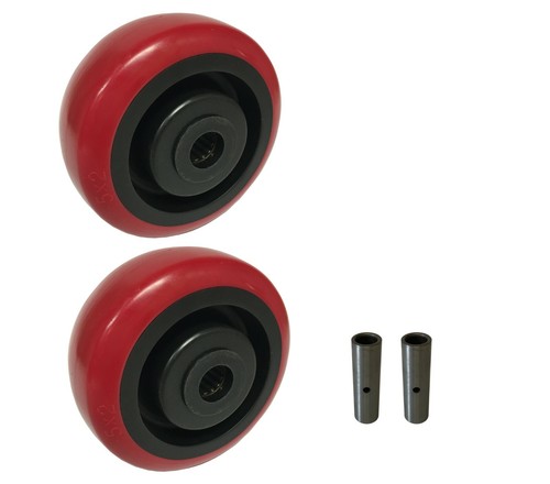 2 Caster Wheels Set 4" 5" 6" 8" Polyurethane on Plastic Wheel With Bearing & Kit - Afbeelding 6 van 17