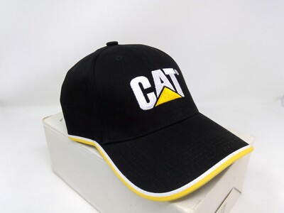Caterpillar Black CAT Baseball Hat with White / Yellow Trim - NWT