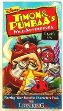 Disney: Lion King Timon Pumbaa (VHS) Wild Adventures Pumbaa Grub’s On NEW HTF
