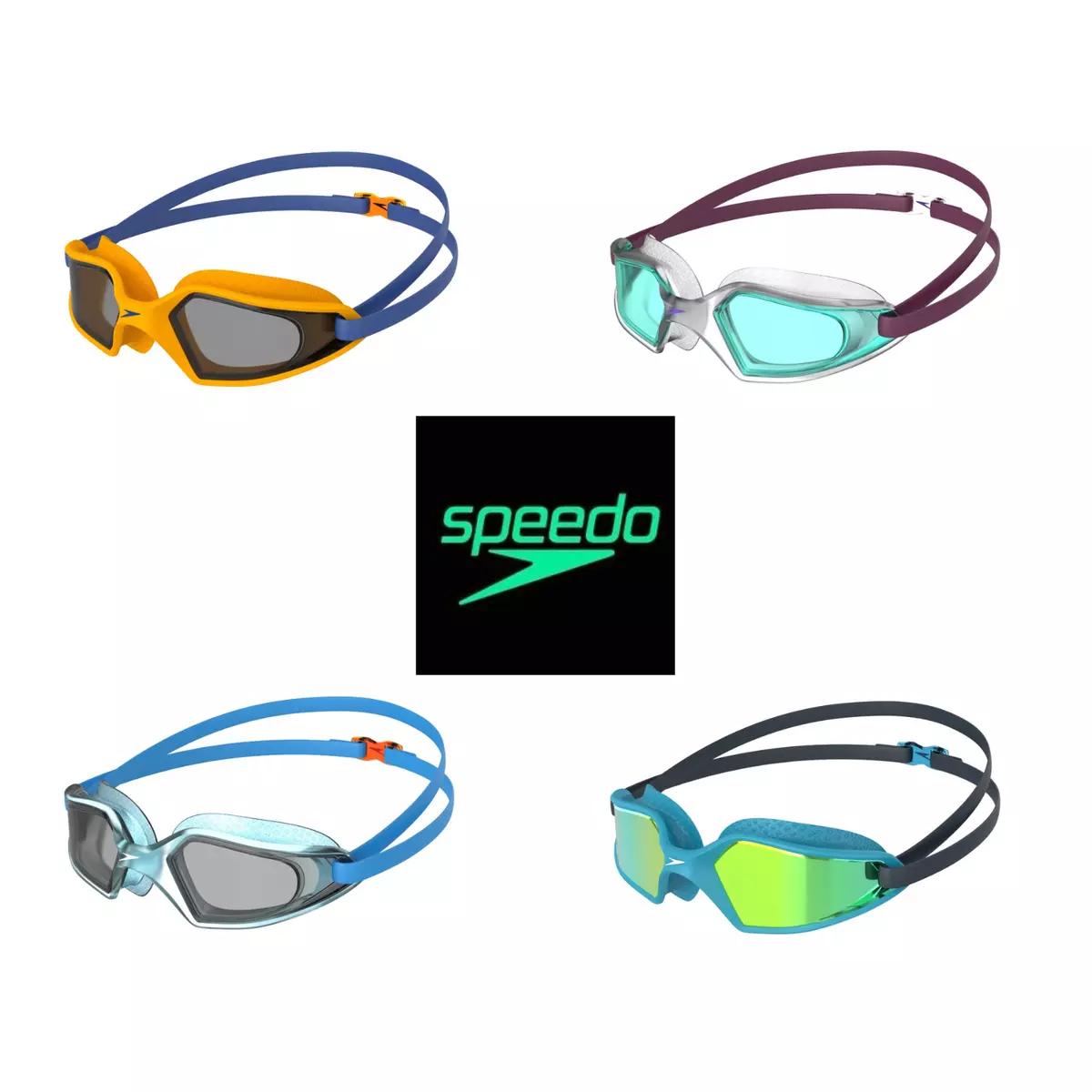 SPEEDO HYDROPULSE JUNIOR SWIMMING GOGGLES ANTI FOG UV BOYS GIRLS 6 14 YEARS