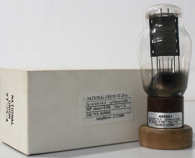 VT25A NATIONAL UNION made in U.S.A Amplitrex Tested fixed bias