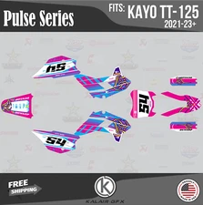 Graphics Kit for  Kayo Pit Bike TT 125 TT 140 (2021+) Pulse - MAGENTA