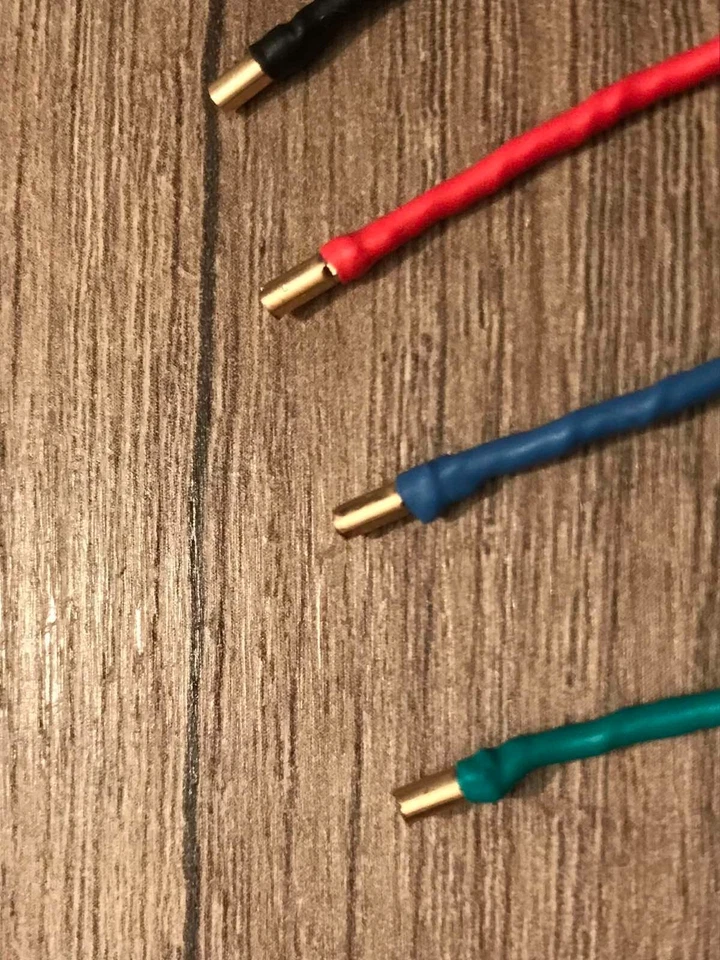 Plata de ley 925 prendedores y oro-plata mezcla alambre japonés - cables fono - Foto 3 de 4