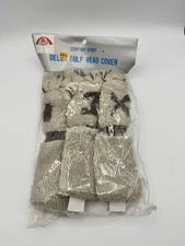 3 Deluxe Knit Pom Pom Style Golf Club Headcover Set 1 3 X Gray NEW