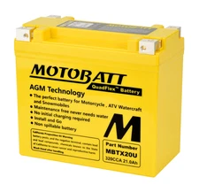 Motobatt MBTX20U 12V AGM Battery High Performance Motorcycle Power Cell – NEW!