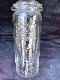 Antikes WECK Glas 1920er Einweckglas mit Deckel gemarkt
