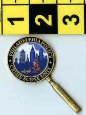 Philadelphia Police Crime Scene Unit Magnifying Glass Challenge Coin