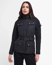Barbour Women's Tourer International Polarquilt Quilted Jacket Black 16 L New