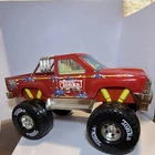 Tonka Racing Red Monster Truck Vintage Toy Diecast Pressed Steel Plastic