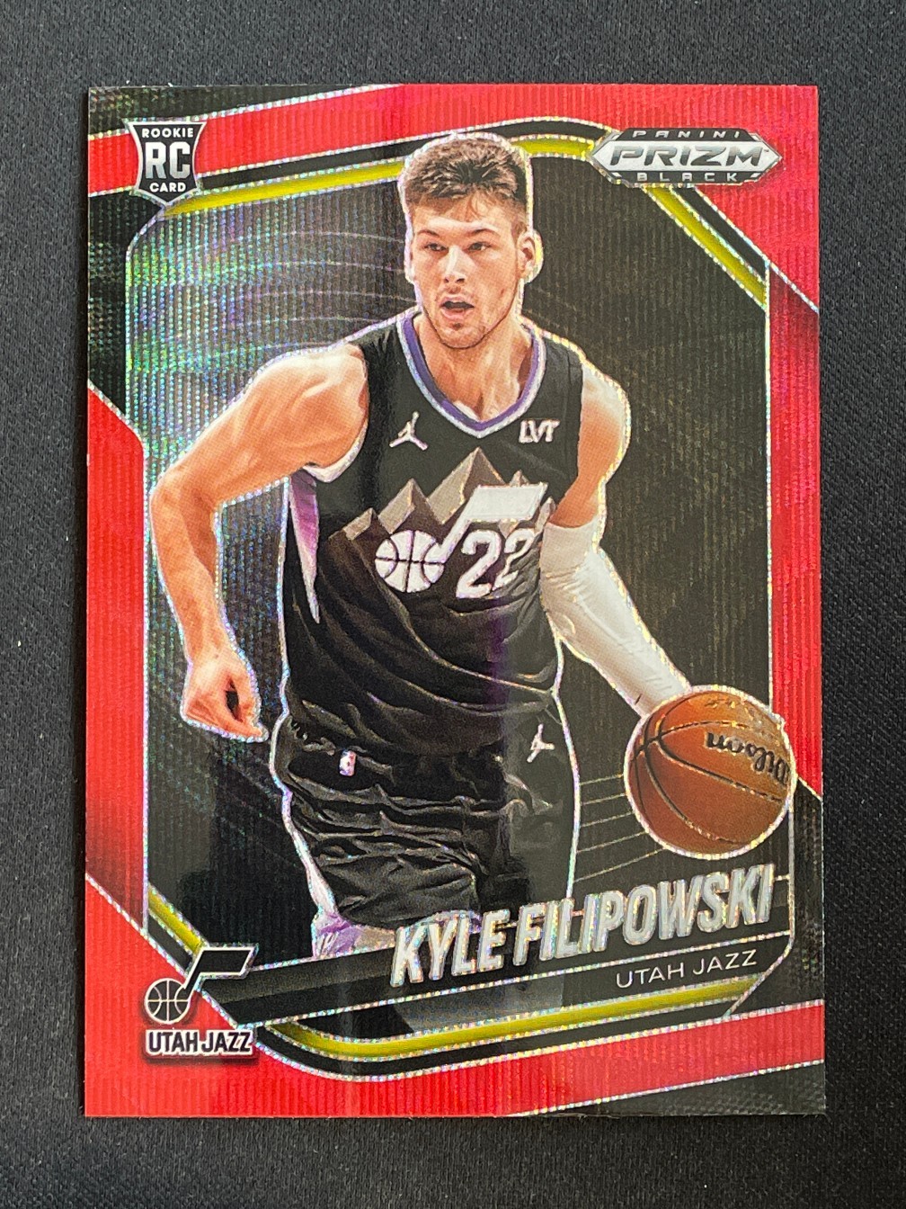 Kyle Filipowski 2024-25 Panini Prizm Black RC Red Wave #125