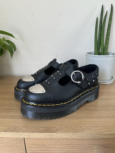 Zapatos Dr Martens Bethan Piercing Cuero Negro Plataforma Cuádruple UK 5 EU 38 US L 7 - Imagen 2 de 16