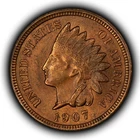 1907 1c Indian Head Small Cent - Luster - UNC - SKU-B5081