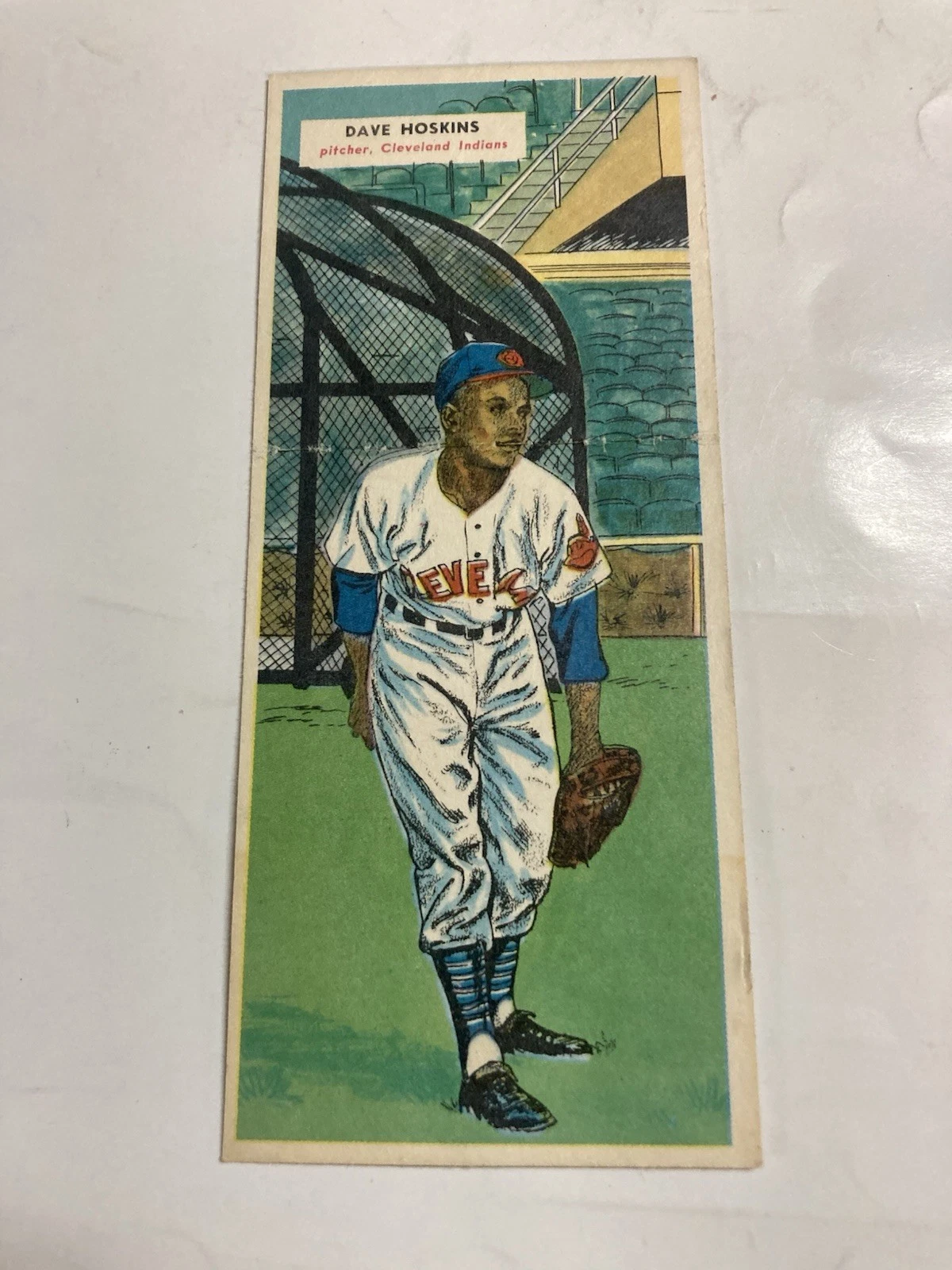 1955 Topps double Header Dave Hoskins, Ed McGhee Cleveland Chicago Glue On Back