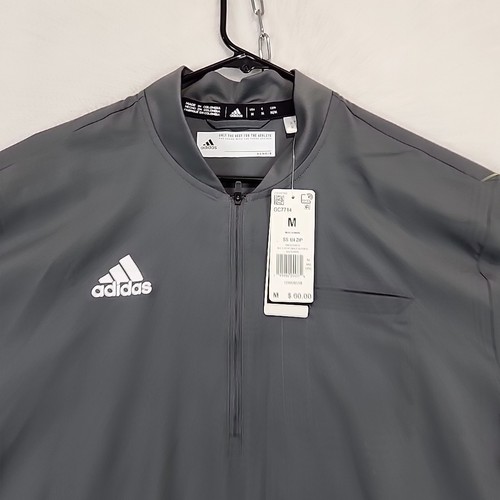 adidas Grey Under The Lights SS 1/4 Zip Men's M Sideline Coaching Shell - Picture 1 of 16
