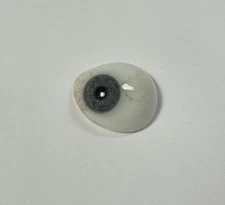 Antique German hand-blown human prosthetic glass eye.  Blue eye.
