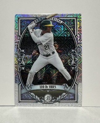 Leo De Vries Sterling Chrome Mojo Refractor Rookie 2026 Bowman #BST-9 Athletics