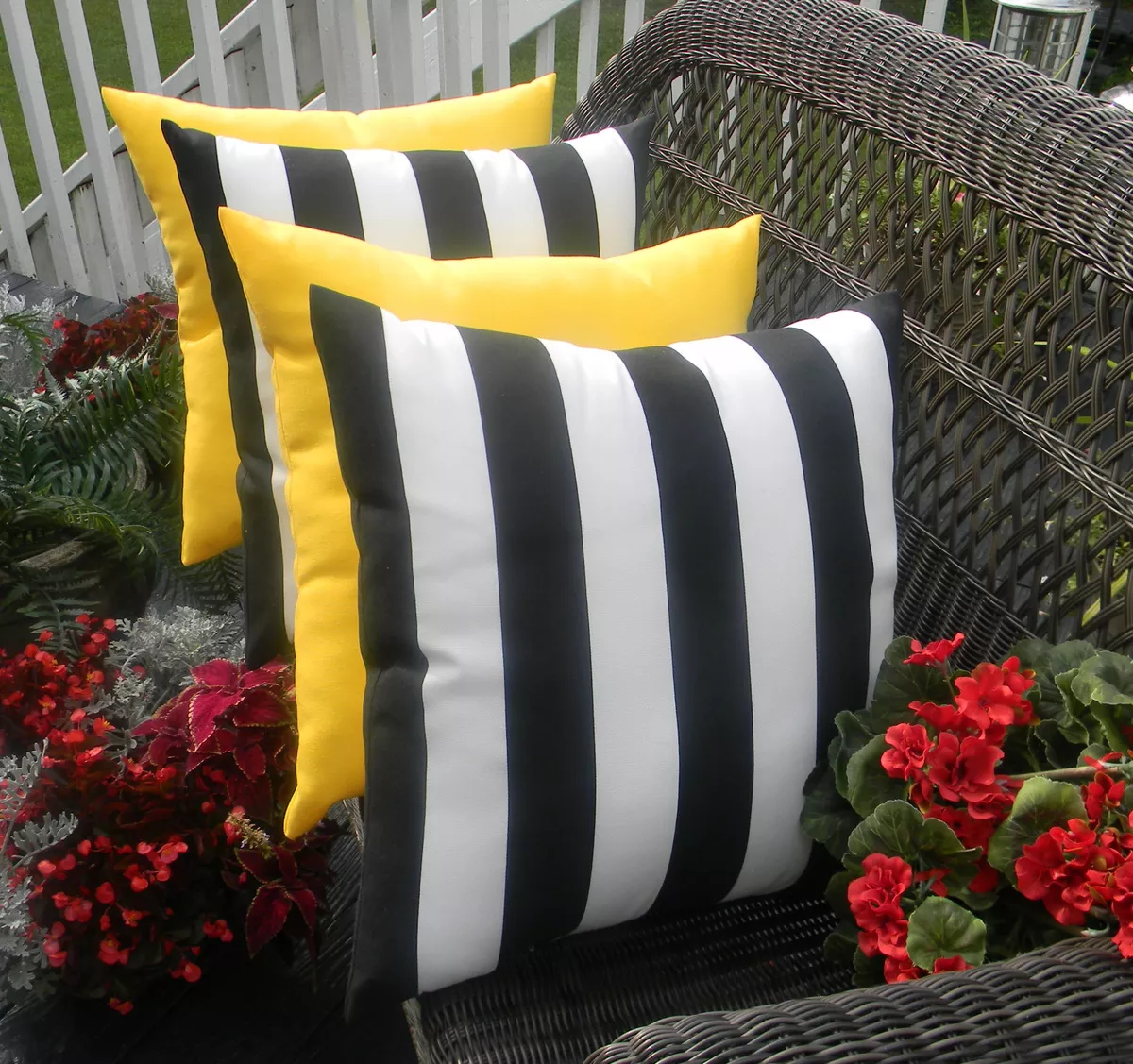 Black and white striped decorative pillows new arrivals