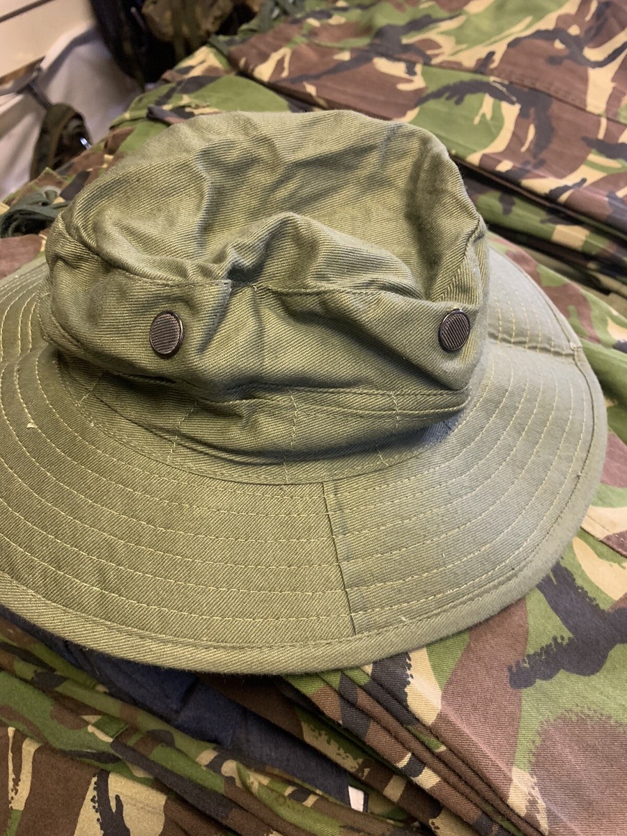 BRITISH ARMY POST WWII WW2 1950 1960 PATTERN COTTON DRILL HATS OLIVE GREEN