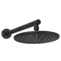 Welfenstein Regendusche Zulaufarm Regenbrause Rund Schwarz Matt HB122-1J51A-PA