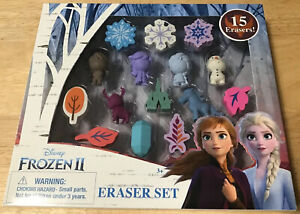 Disney Store OLAF Figural Frozen Eraser Set 7 Piece *Free Shipping* F162 NIB