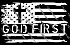God First,In God We Trust,American Flag,Faith Family Freedom,Custom Vinyl Decal