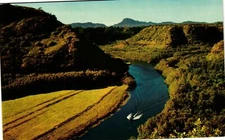 Vintage Postcard- Wailua River, Kauai.