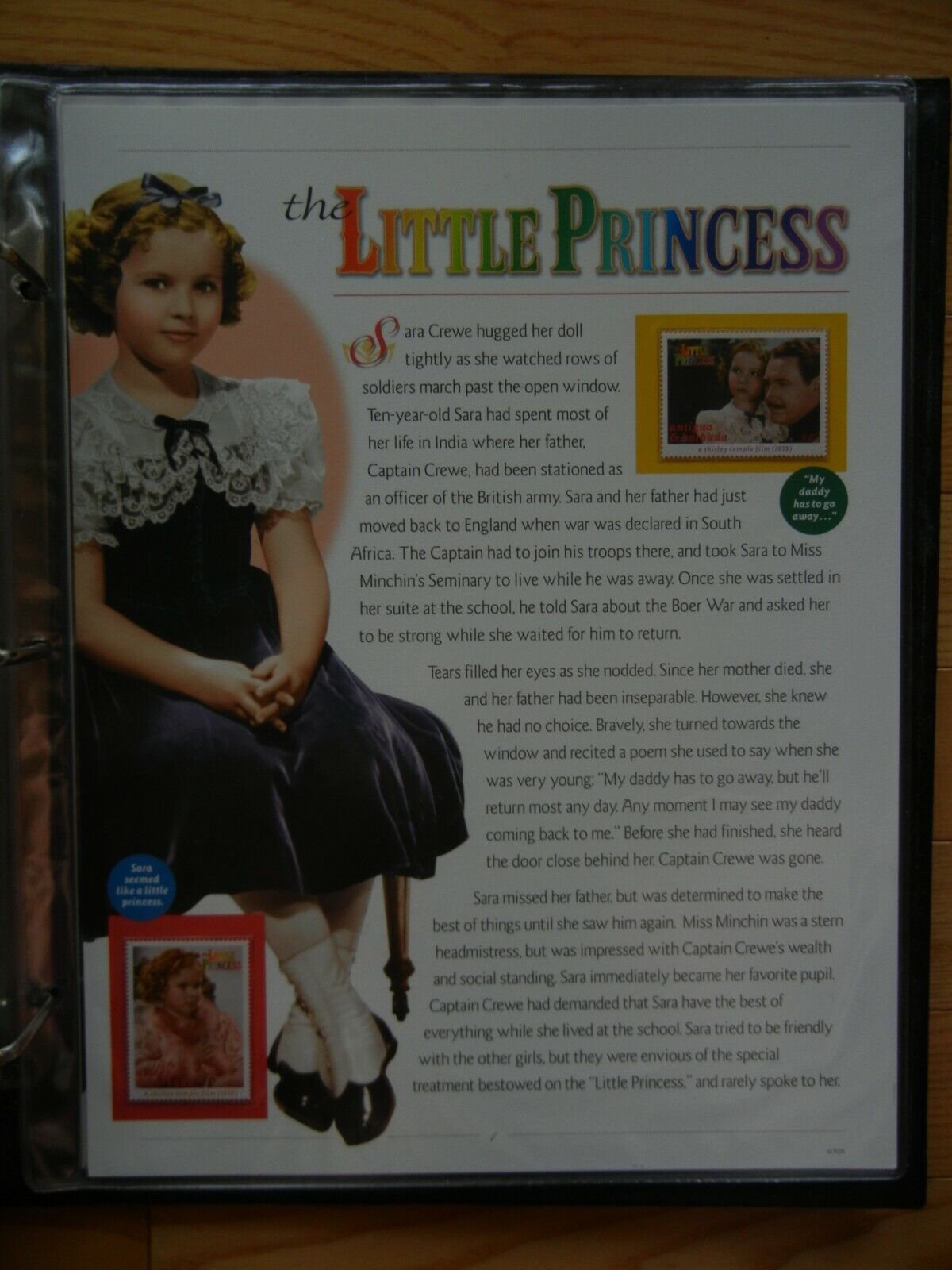 Shirley Temple Collector Stamp Panels 96 pages + auto-bio book +Heidi Movie Tape Grote waarde, populariteit?