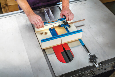 Rockler Kreissäge-Schiebeanschlag für kleine Werkstücke Schiebeschlitten Säge 